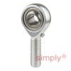 SKF SALKAC12M Left Hand Steel / Bronze Lined Plain Male Rod End M12 Thread