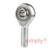 SKF SALKAC12M Left Hand Steel / Bronze Lined Plain Male Rod End M12 Thread