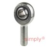 SKF SALKB12F Left Hand Steel / PTFE FRP Lined Plain Male Rod End M12 Thread