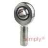 SKF SALKB12F Left Hand Steel / PTFE FRP Lined Plain Male Rod End M12 Thread