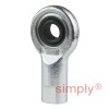 SKF SI8E Right Hand Steel / Steel Plain Female Rod End M8 Thread