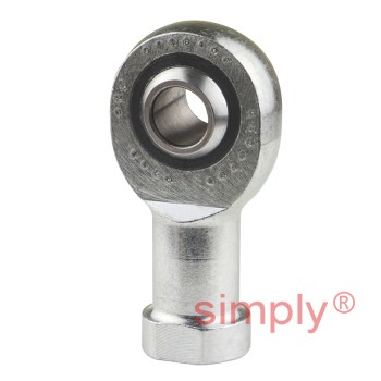 SKF SIKB10F Right Hand Steel / PTFE FRP Lined Plain Female Rod End M10 Thread