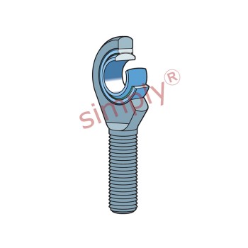 SKF SA35TXE2LS Right Hand Steel / PTFE Fabric Lined Plain Male Rod End M36x3 Thread