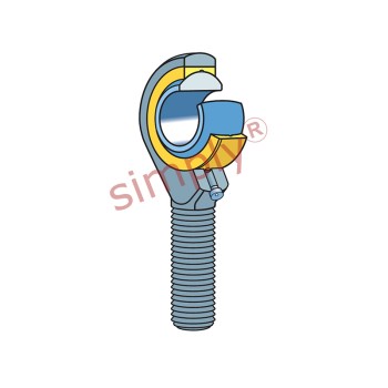 SKF SALKAC22M Left Hand Steel / Bronze Lined Plain Male Rod End M22x1.5 Thread