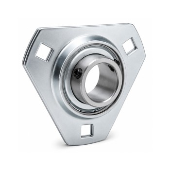RHP SLFT1-1/4DEC Pressed Steel 3 Bolt Triangle Flange Housing and 1-1/4 inch Bore Insert