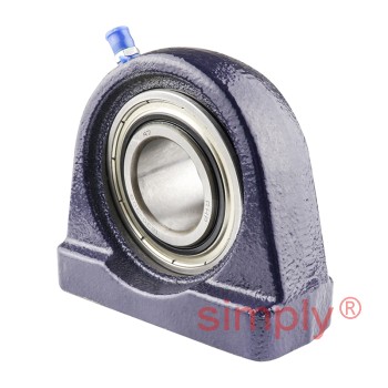 RHP SNP30A Threaded Base Small Footprint Pillow / Plummer Block and 30mm Bore Grub Screw Flat Back Insert