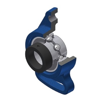 SNR EXFA201 Metric Cast Iron Adjustable Flange Unit with Eccentric Collar Insert 12mm Bore - Allow 2-3 Days