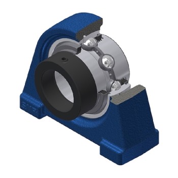 SNR EXPAE205L3 Threaded Base Small Footprint Metric Pillow / Plummer Block Housing with Eccentric Collar Insert 25mm Bore and Triple Lip Seal - Allow 2-3 Days