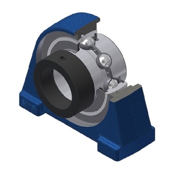 SNR EXPAE204N Threaded Base Small Footprint Metric Pillow / Plummer Block Housing with Eccentric Collar Insert 20mm Bore - Allow 2-3 Days