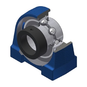 SNR EXPG210N Threaded Base Small Footprint Metric Pillow / Plummer Block Housing Supplied with Eccentric Collar Insert 50mm Bore - Allow 2-3 Days