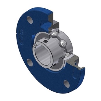 SNR UCFCE204 Metric Four Bolt Cast Iron Round Flanged Housing with 20mm Insert - Allow 2-3 Days