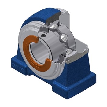 SNR UCPA204CC Threaded Base Small Footprint Metric Pillow / Plummer Block Housing Supplied with 20mm Bore Insert with Narrow Steel Plate Cover - Closed Version - Allow 2-3 Days