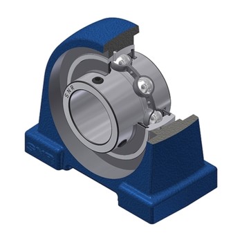 SNR UCPA204N Threaded Base Small Footprint Metric Pillow / Plummer Block Housing Supplied with 20mm Bore Insert - Allow 2-3 Days