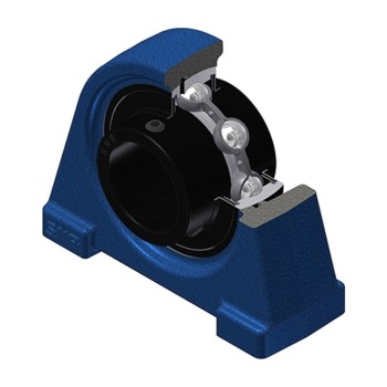 SNR UCPAE206-19T20 Threaded Base Small Footprint Imperial Pillow / Plummer Block Housing Supplied with 1-3/16 inch Bore Insert Wide Temperature Version - Allow 2-3 Days