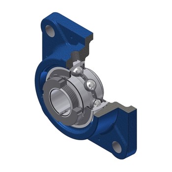 SNR UKFE207H Metric Four Bolt Square Cast Iron Flange Housing Insert and Adaptor Sleeve Fits 30mm Shaft