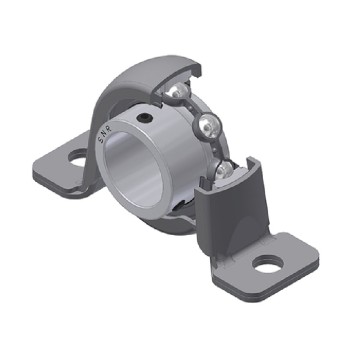 SNR USPP203 Metric Pressed Steel Two Bolt Plummer Block Housing with 17mm Insert - Allow 2-3 Days