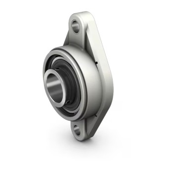 SSBFLPL204 Metric Thermo Plastic Two Bolt Oval Flange Housing with 20mm Bore Stainless Insert
