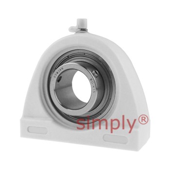 SSBPAPL204 Metric Thermo Plastic Threaded Base Small Footprint Pillow / Plummer Block Housing with 20mm Bore Stainless Insert