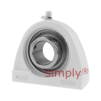 SSBPAPL205 Metric Thermo Plastic Threaded Base Small Footprint Pillow / Plummer Block Housing with 25mm Bore Stainless Insert