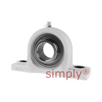 SSBPPL204 Metric Thermo Plastic Two Bolt Pillow / Plummer Block Housing with 20mm Bore Stainless Insert