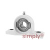 SSBPPL204 Metric Thermo Plastic Two Bolt Pillow / Plummer Block Housing with 20mm Bore Stainless Insert