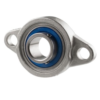 SSKFL000 Corrosion Resistant 2 Bolt Oval Bearing with Stainless Grub Screw 10mm Insert