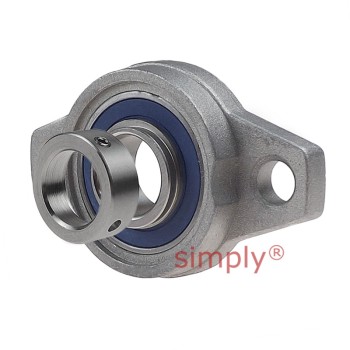 SSUFL000 Corrosion Resistant 2 Bolt Oval Bearing with Stainless Lock Collar 10mm Insert