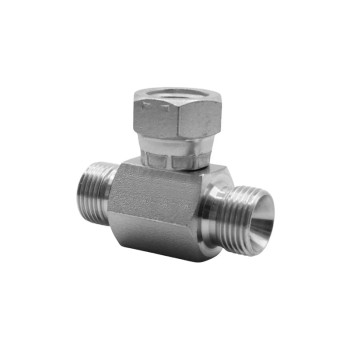 FLEXEQUIP 1/4 inch BSP Male to 1/4 inch BSP Male to 1/4 inch BSP Female Branch Tee Piece Hydraulic Adaptor - Allow 2-3 Days