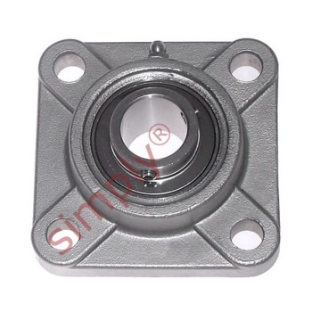 SSUCF202 Metric Four Bolt Square Stainless Steel Flange Housing with 15mm Bore Stainless Insert