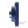 SNR UCF205 Metric Four Bolt Square Cast Iron Flange Housing with 25mm Bore Insert