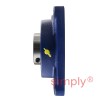 SNR UCF211 Metric Four Bolt Square Cast Iron Flange Housing with 55mm Bore Insert