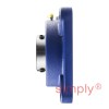 SNR UCF213 Metric Four Bolt Square Cast Iron Flange Housing with 65mm Bore Insert