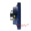 SNR UCF310 Metric Four Bolt Square Cast Iron Flange Housing with 50mm Bore Insert