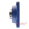 SNR UCF312 Metric Four Bolt Square Cast Iron Flange Housing with 60mm Bore Insert