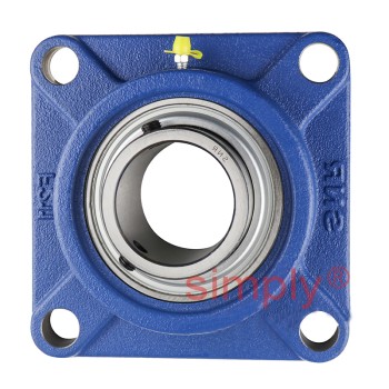 SNR UCF314 Metric Four Bolt Square Cast Iron Flange Housing with 70mm Bore Insert