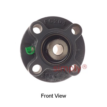 UCFC202 Metric Four Bolt Cast Iron Round Flanged Housing with 15mm Insert