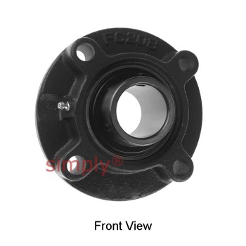 UCFC208 Metric Four Bolt Cast Iron Round Flanged Housing with 40mm Insert