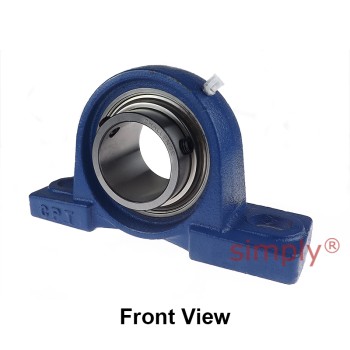 Challenge / FK UCP204 Metric Cast Iron Two Bolt Pillow Block Housing with 20mm Bore Insert and Triple Lip Seal Ideal for Agricultural and Outdoor Use