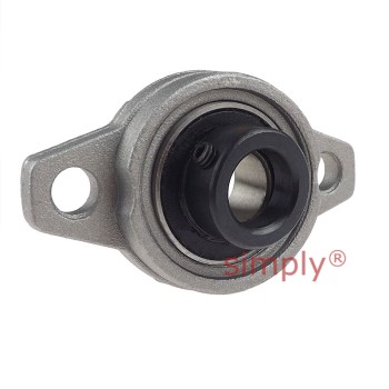 UFL001 Aluminium 2 Bolt Oval Bearing with Lock Collar 12mm Bore