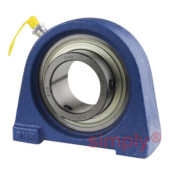 SNR USPAE208 Threaded Base Small Footprint Metric Pillow / Plummer Block Housing Supplied with 40mm Bore Insert