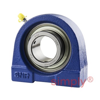 SNR USPG207 Threaded Base Small Footprint Metric Pillow / Plummer Block Housing with 35mm Bore Insert