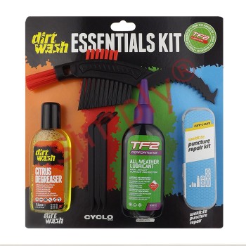 Weldtite Essentials Puncture Repair Cleaning and Re-Lubrication Bike Care Kit