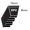 XPZ637 Gates Quad Power 4 XPZ-Section Cogged V-Belt (Uniset Match)